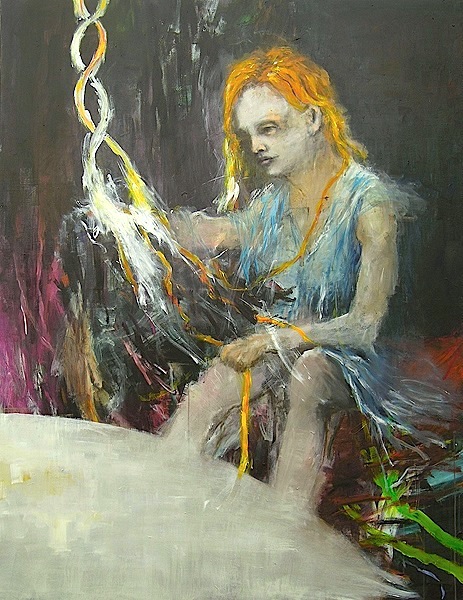 Alexander König: Bleiche, 2013
Acryl und Öl auf Leinwand, 180 x 140 cm

